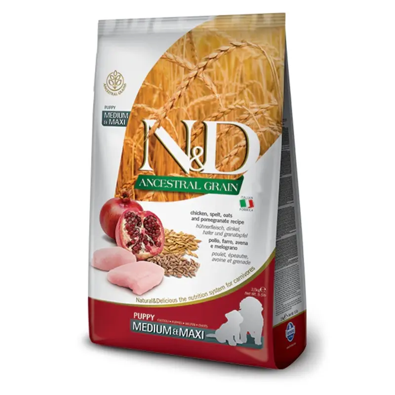 N & D Ancestral Grain Puppy Med/Maxi Chicken & Pomegranate