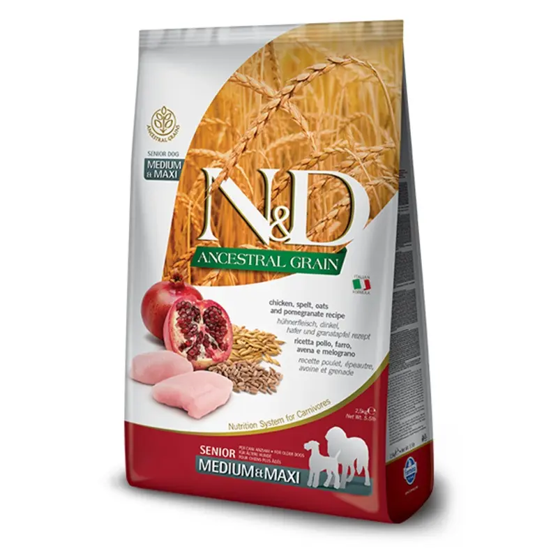 N & D Ancestral Grain Senior Med/Maxi Chicken