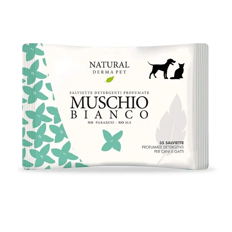 Natural Derma Pet wipes, White Musk