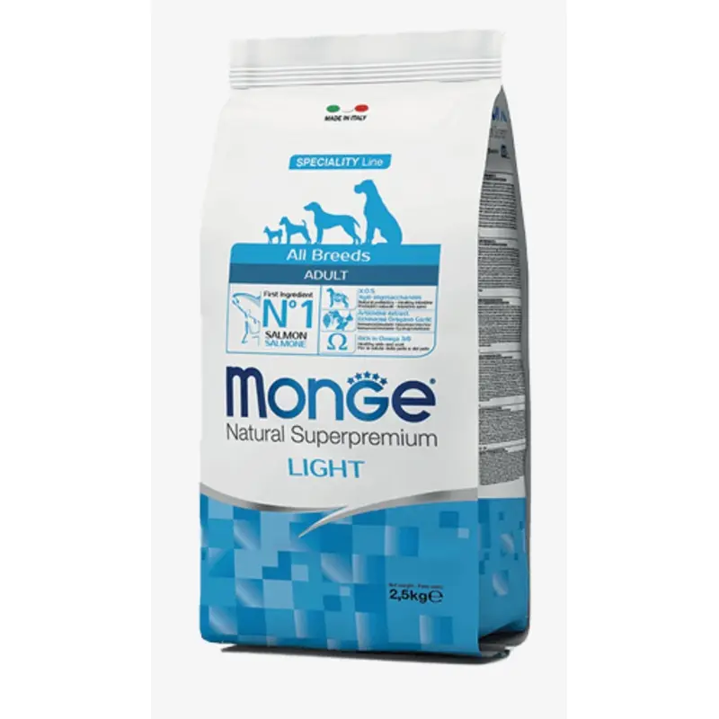 Monge Dog Dry All Breeds Adult Light Salmon & Rice