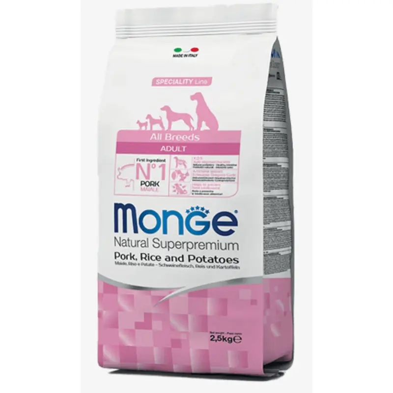 Monge Dog Dry All Breeds Adult Pork, Rice & Potatoes