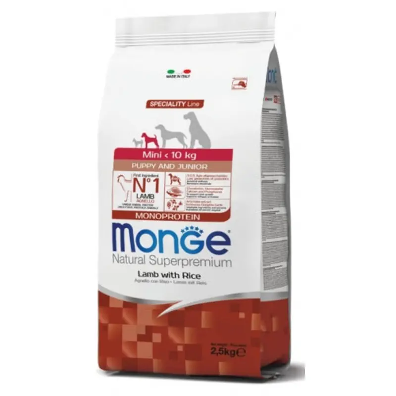 Monge Dog Dry Mini Puppy Lamb & Rice