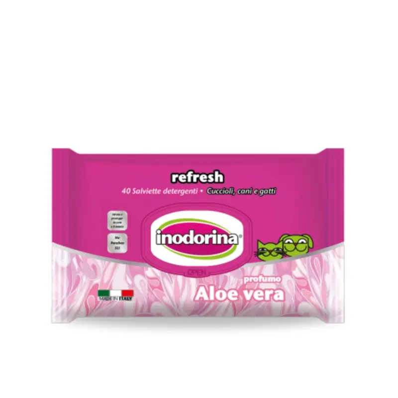 Inodorina Wet Wipes Refresh, Aloe Vera - 110 pcs