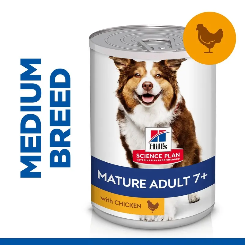 Hill's Science Plan Mature Adult +7 (chicken) , 370G CANS