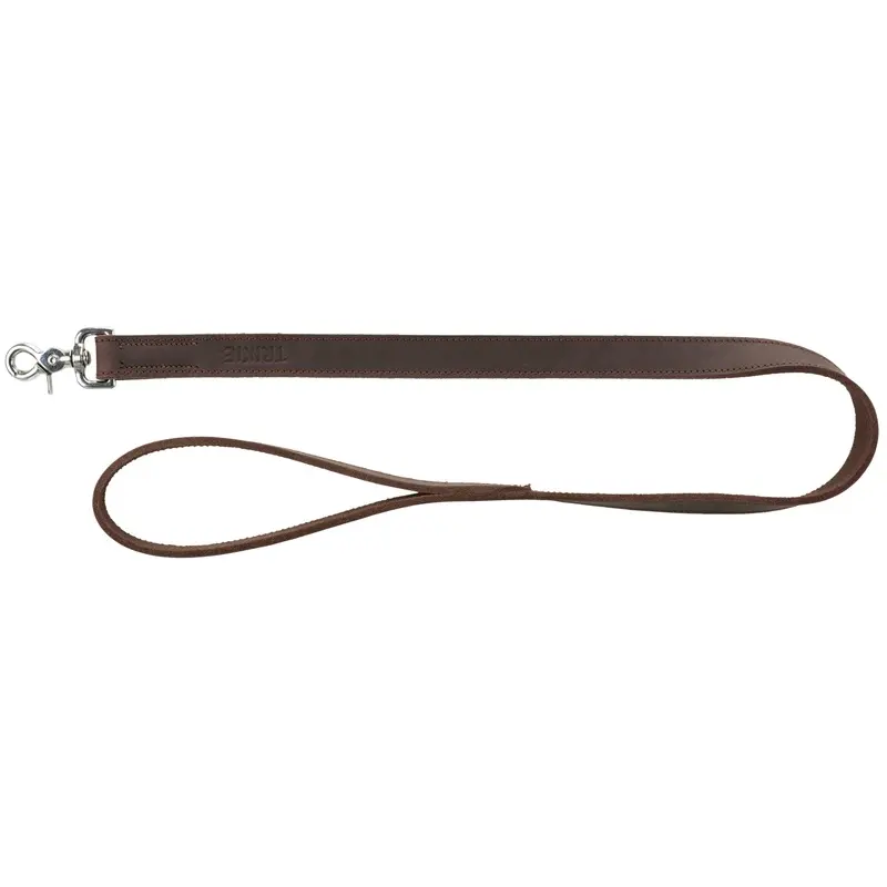 Greased Leather leash, Dark Brown