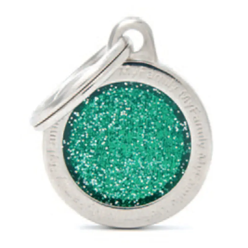 Green Small Glitter Circle