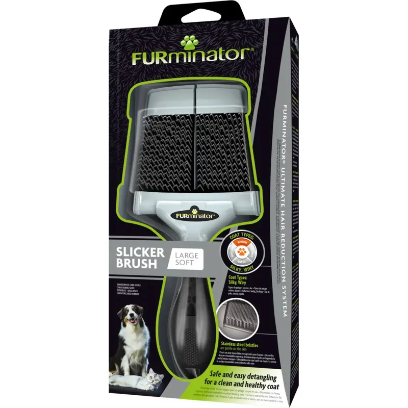 Furminator Dog & Cat Slicker Brush ,Soft, Large