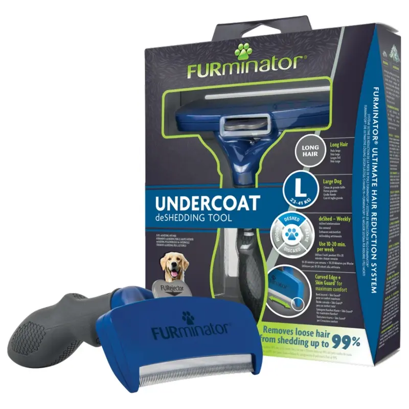 Furminator Large dog Undercoat Deshedding tool, Long hair