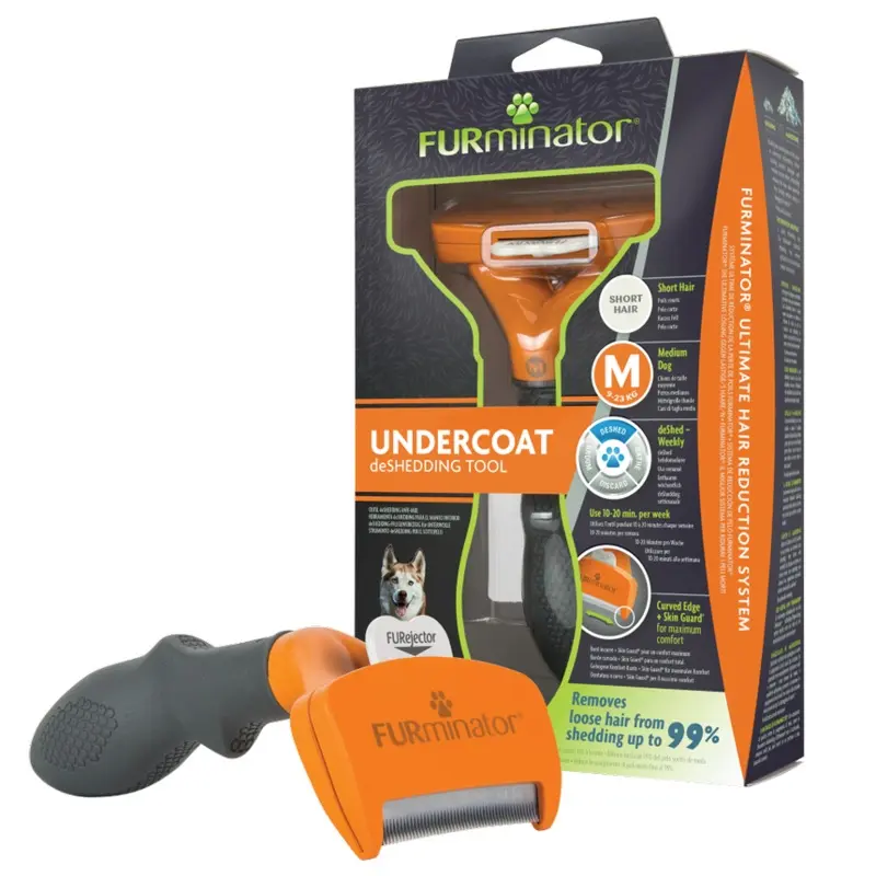 Furminator Medium dog Undercoat Deshedding tool, Short hair .