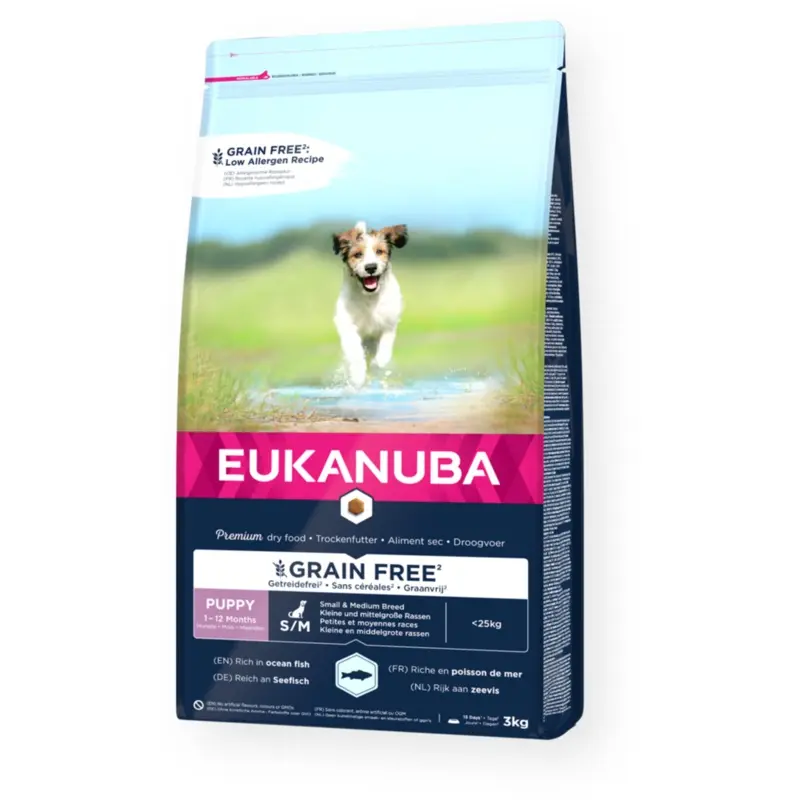 Eukanuba Puppy Grian free Small Breed, Fish