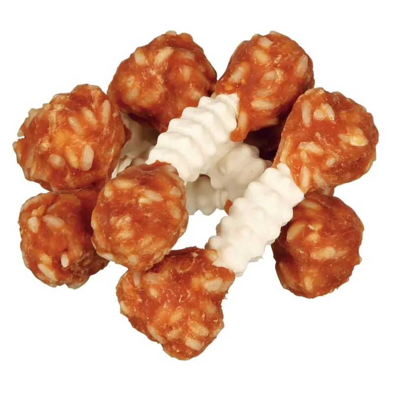 Denta Fun Chewing Dumbbell with Chicken, 6 pcs