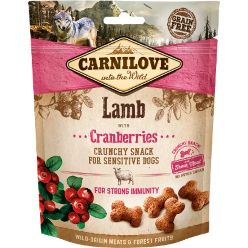Carnilove Crunchy dog Snack Lamb with Cranberry, 200g