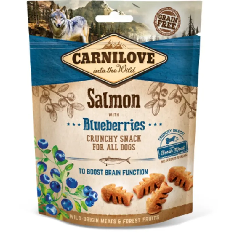 Carnilove Crunchy dog Snack Salmon with Blueberry, 200g