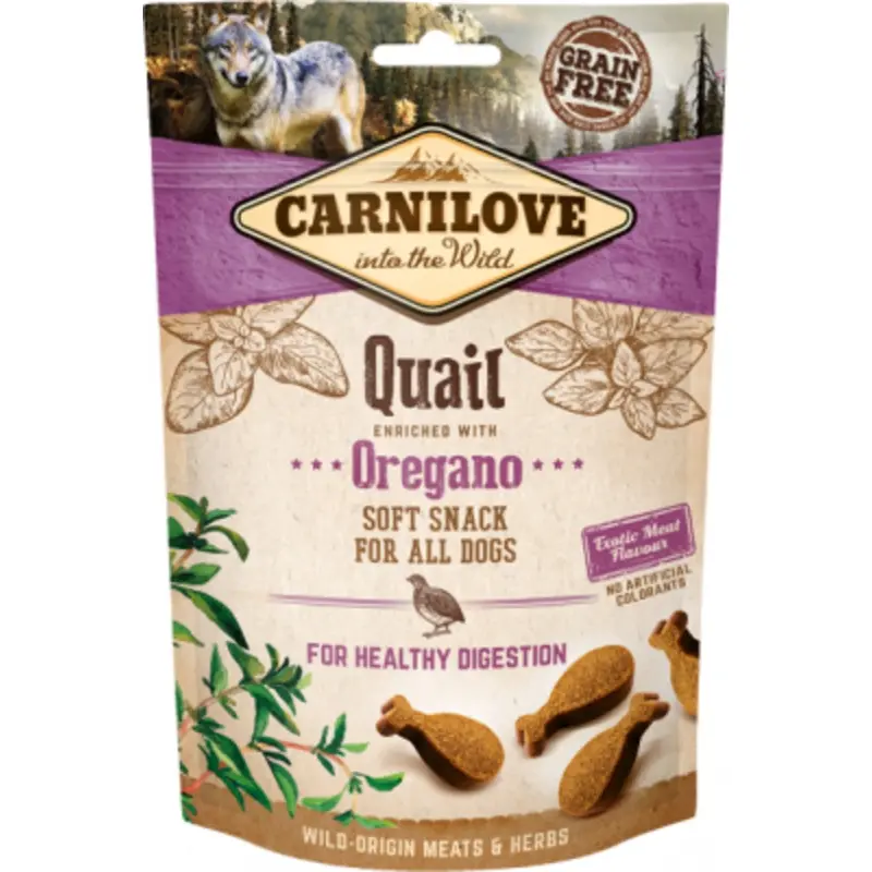 Carnilove Dog Soft Snack Quail with Oregano 200g