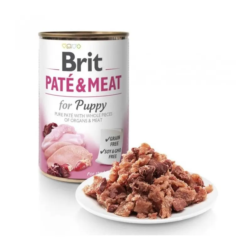 Brit Pate & Meat tins 400g - Puppy Chicken & Turkey