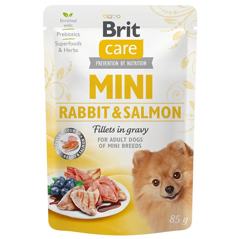 Brit Care Mini Adult Dog Pouches - Rabbit & Salmon
