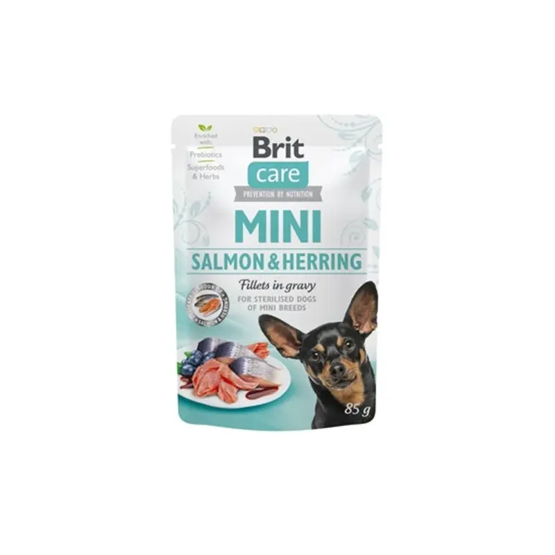 Brit Care Mini Adult Dog Pouches - Salmon & Herring