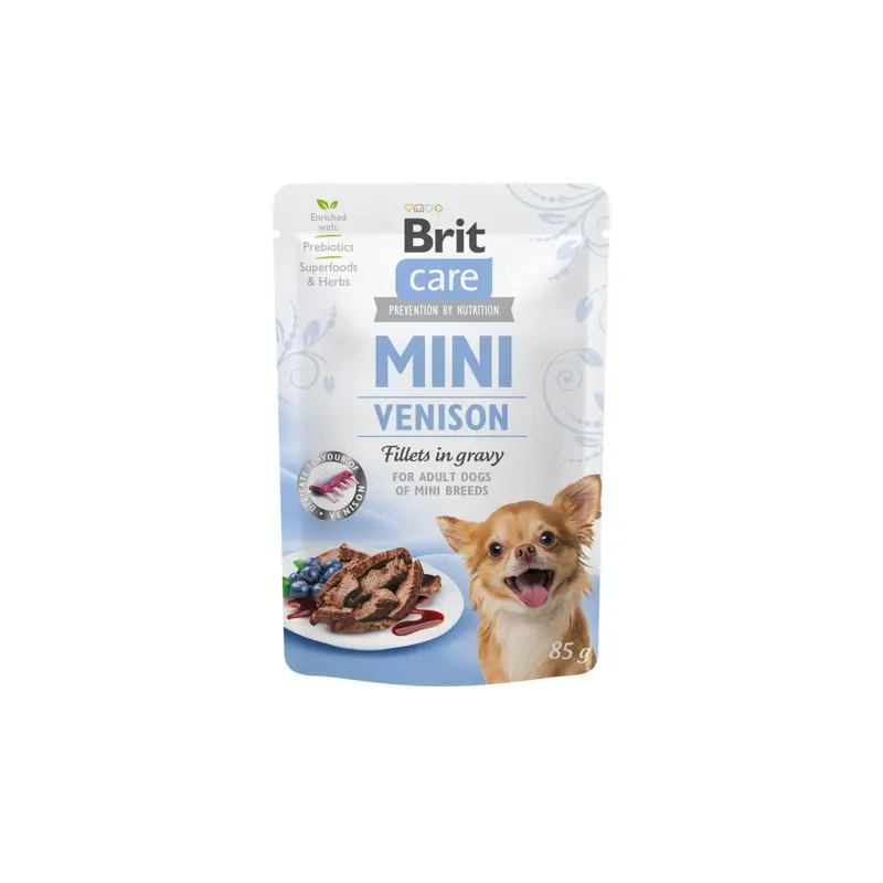 Brit Care Mini Adult Dog Pouches - Venison