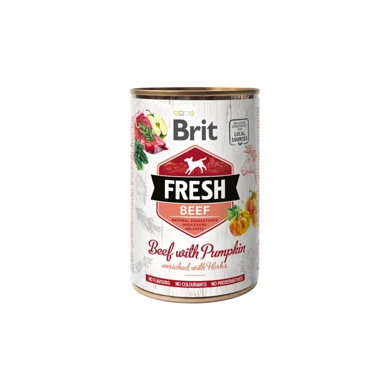 Brit Fresh tins 400g- Beef with Pumpkin