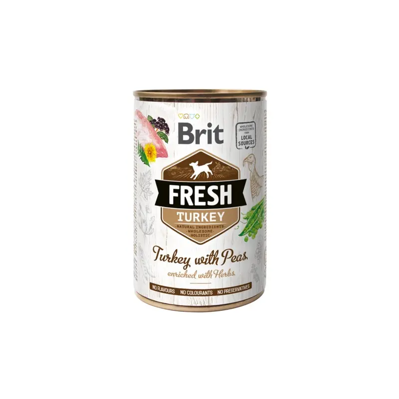 Brit Fresh tins 400g- Turkey with Peas