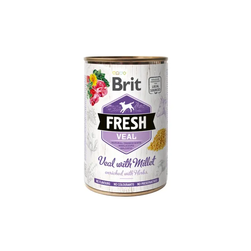 Brit Fresh tins 400g- Veal with Millet
