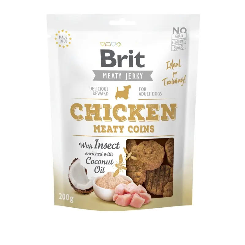 Brit Jerky Chicken coins, 80g