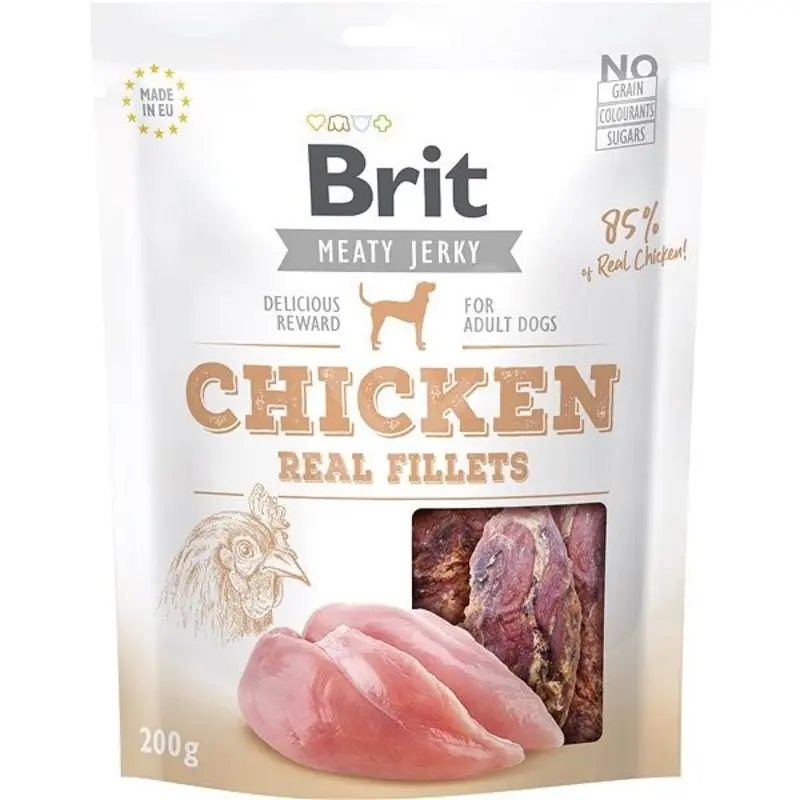 Brit Jerky Chicken Fillets, 80g