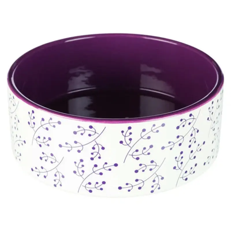 25125 Ceramic bowl, 1.4 l/diam. 20 cm, white/berry