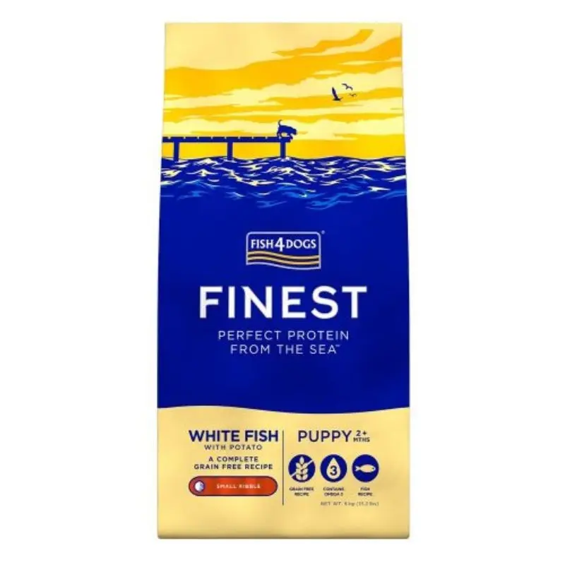 Fish4dogs dog dry Finest Puppy White Fish with Potato (Small kibble)