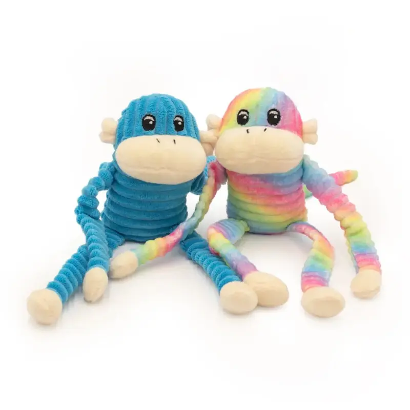 Zippy Paws - Spencer the Crinkle Monkey - Small Rainbow 2 pack