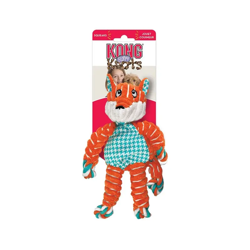 KONG Floppy Knots Dog Toy - Fox S/M