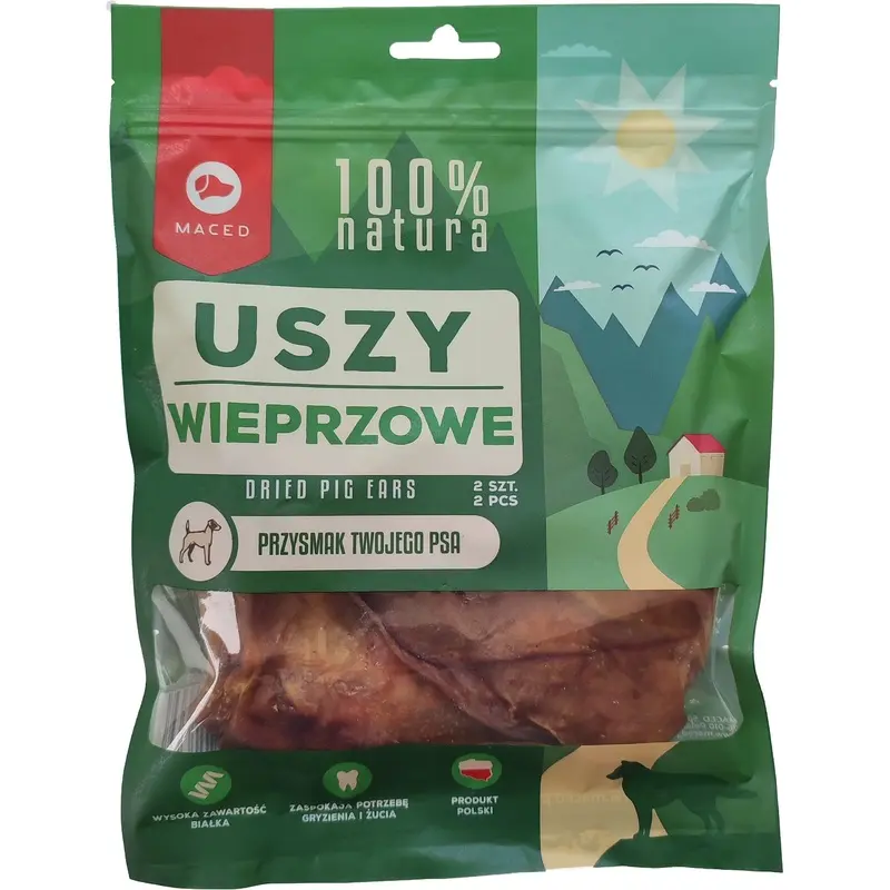 Maced Dried Pig Ears, 2 pcs