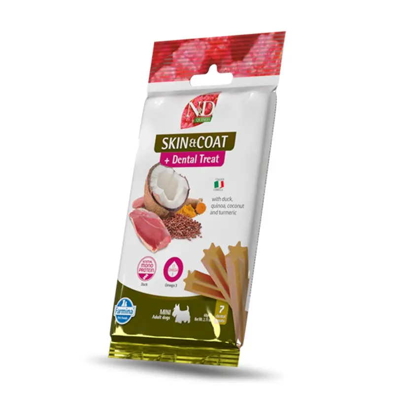 N&D Mini dog treats 60g - Quinoa, Skin & Coat, Duck