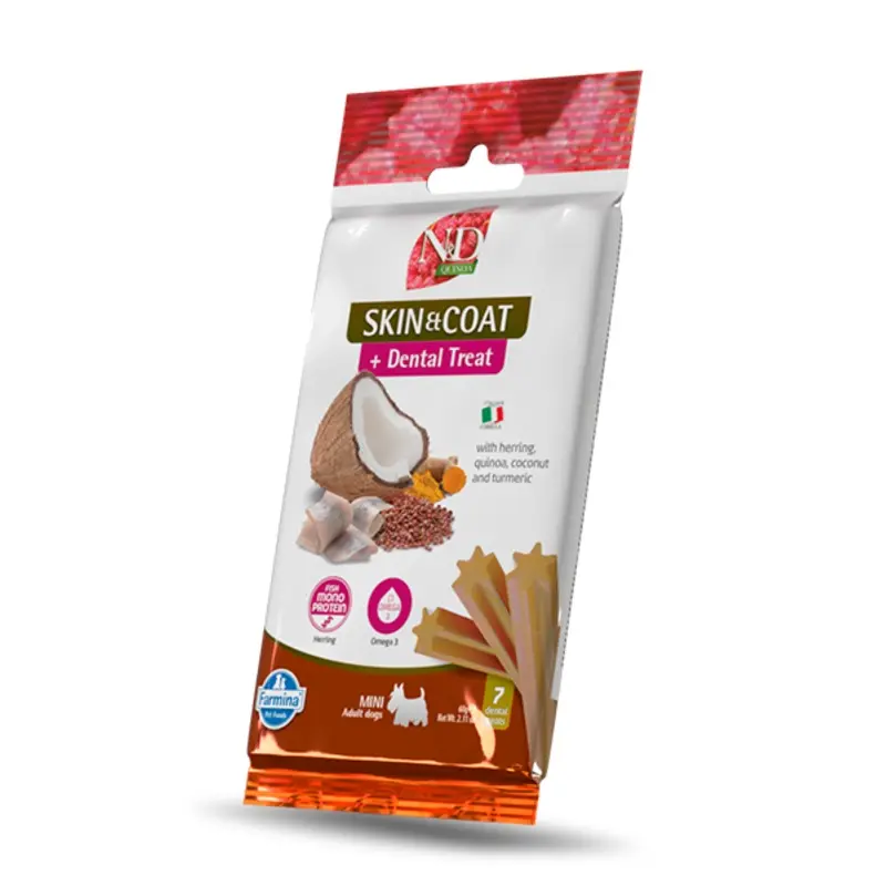 N&D Mini dog treats 60g - Quinoa, Skin & Coat, Herring