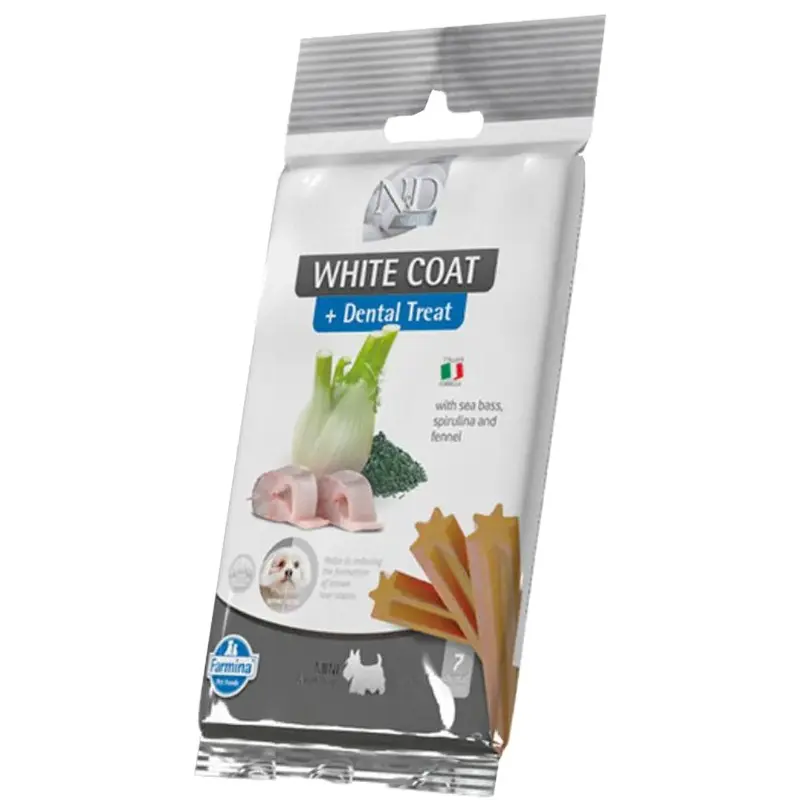 N&D Mini dog treats 60g - White, Sea Bass