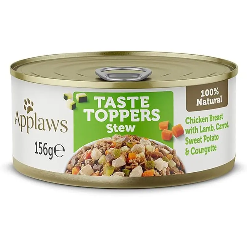 Applaws Tasty Toppers dog tin Chicken with Lamb with carrots & Sweet Potato, 156g
