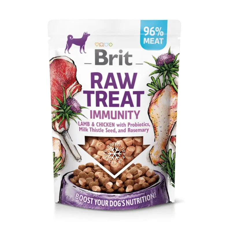 Brit Raw Treat Immunity. Freeze-dried treat and topper. Lamb & Chicken