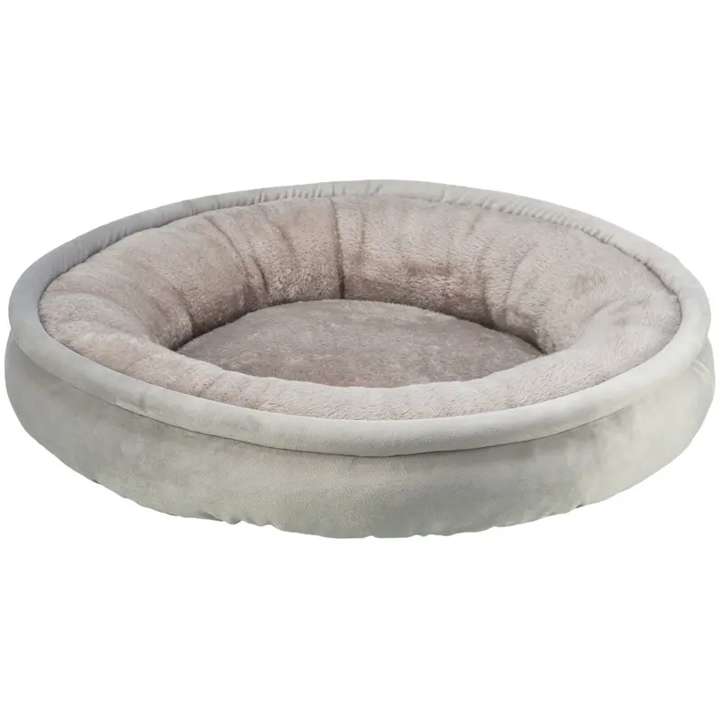 Emmi bed, round, diam 50 cm, light grey