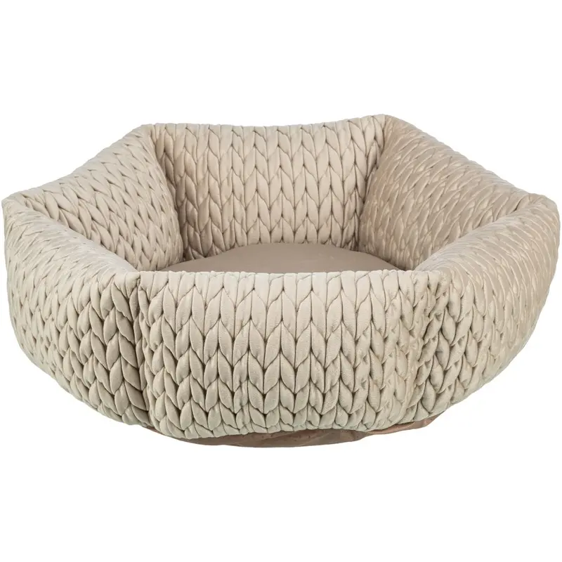Livia bed, round, diam 50 cm, sand