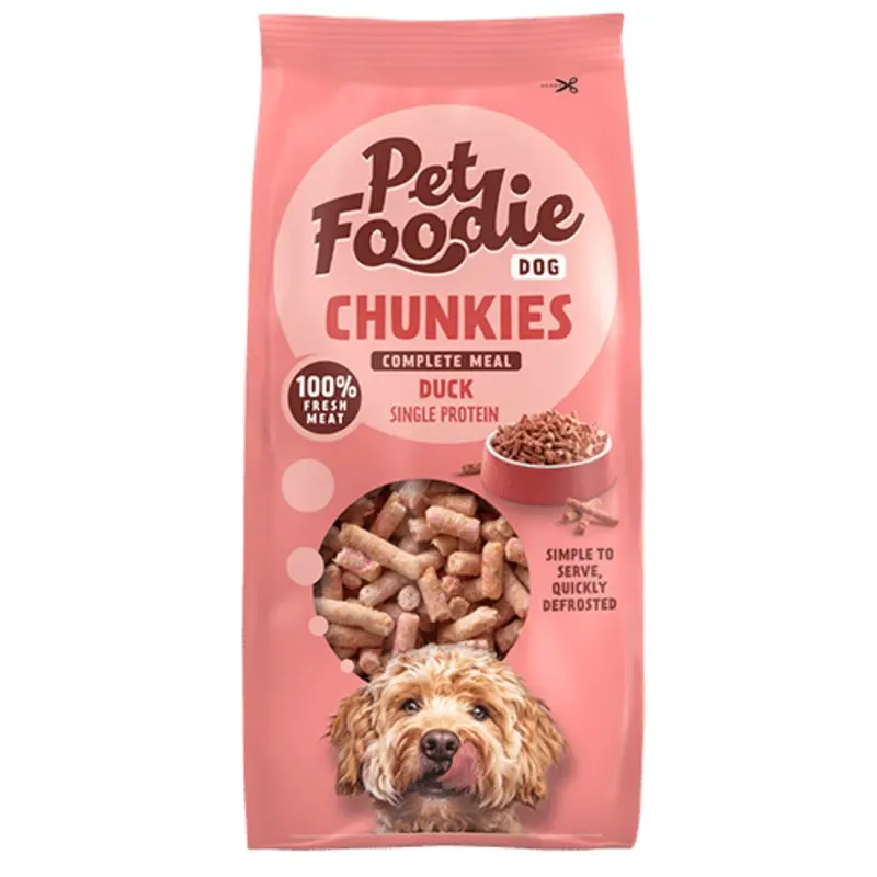 Pet Foodie dog Chunkies, 500g - Duck