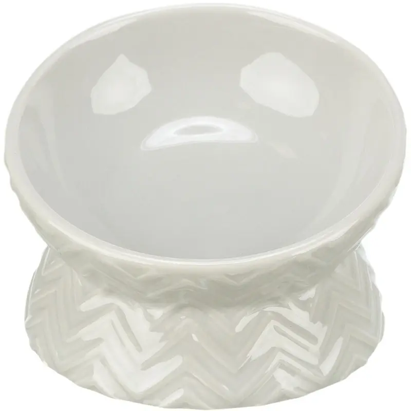 Bowl, elevated, ceramic, 0.15 l/diam. 13 cm, light taupe