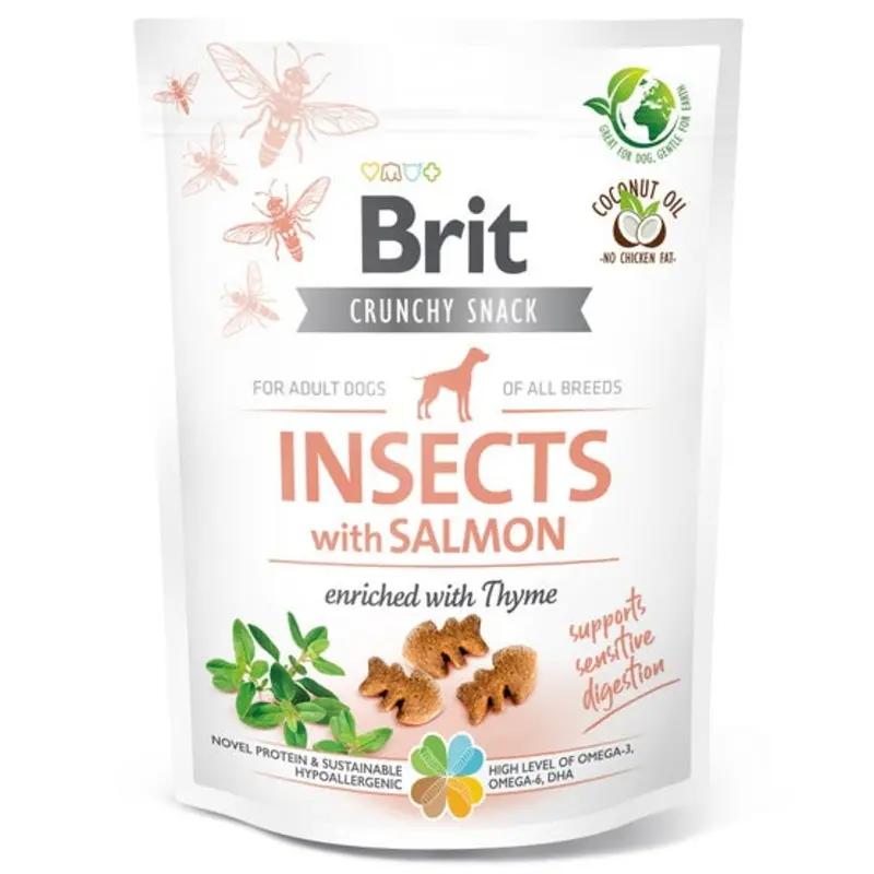 Brit Care Crunchy Cracker. Insects with Salmon enriched with Thyme