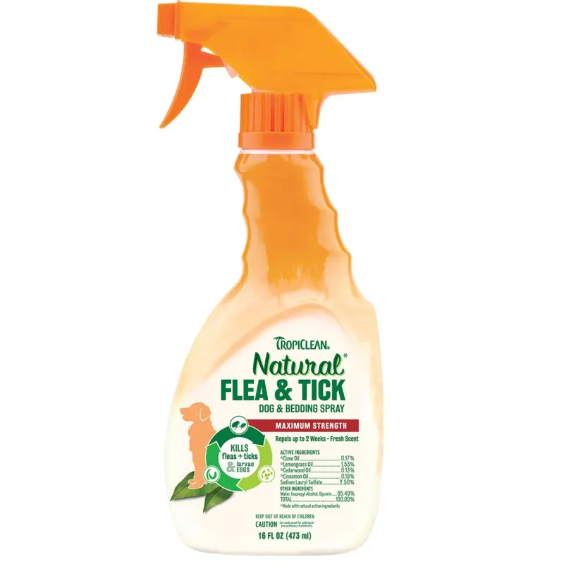Tropiclean Natural Flea & Tick Dog & Bedding Spray, 473ml