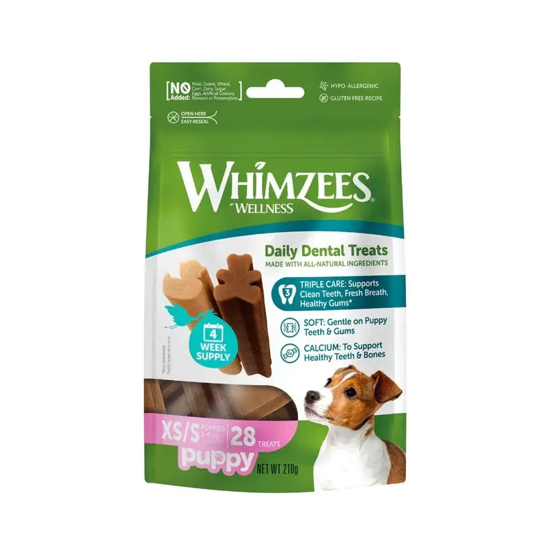 Whimzees Puppy Sticks - XS/S, 28 sticks