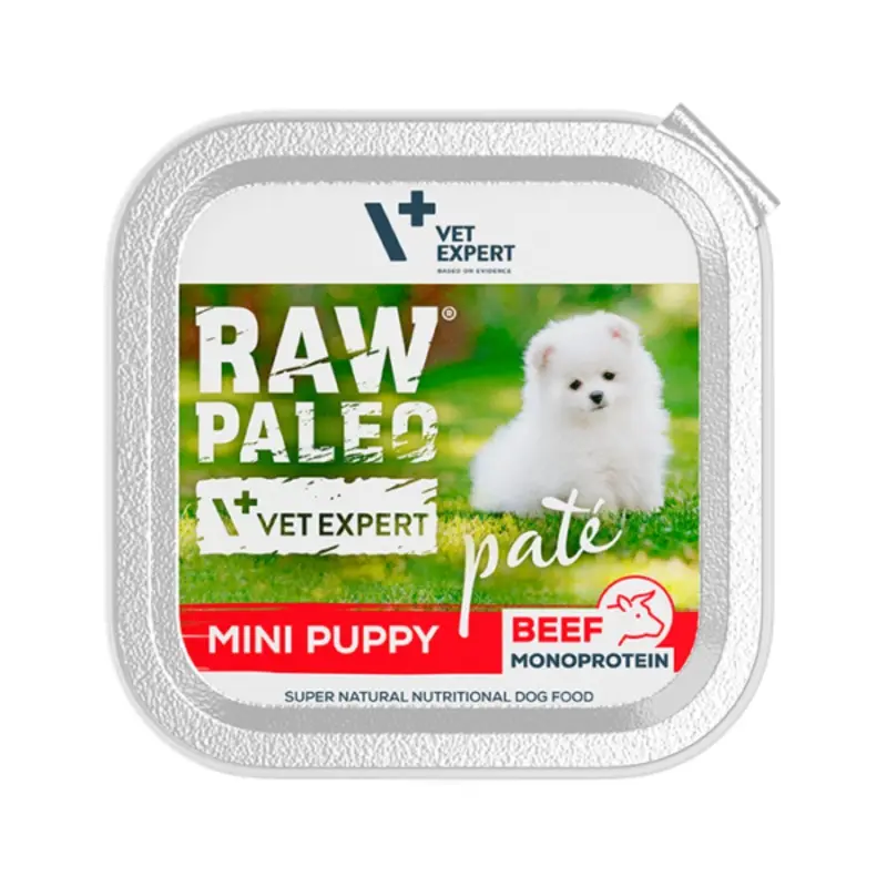 Raw Paleo Mini Puppy Beef, 150g Foil
