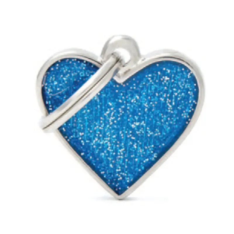 Blue Glitter Heart