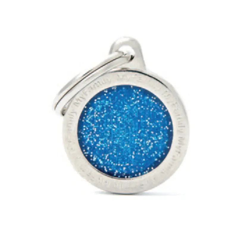 Blue Small Glitter Circle