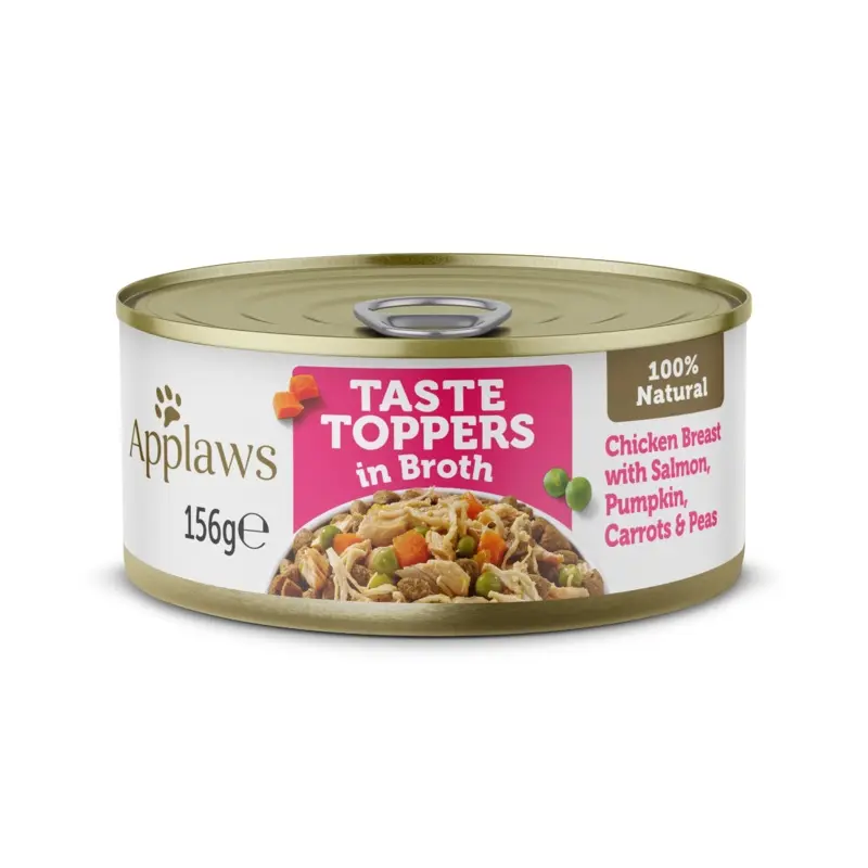 Applaws Tasty Toppers dog tin Chicken Breast with Salmon, 156g
