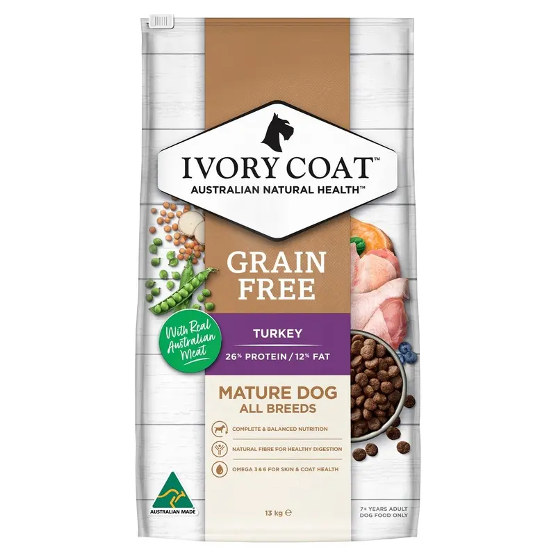 Ivory Coat Grain Free Reduced Fat Turkey Adult Dog Dry Food 13kg :->>