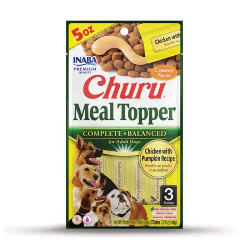 Inaba Churu Chicken and Pumpkin Meal Topper for Dogs 3 Pack :->>